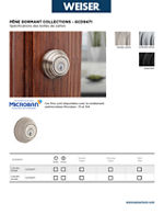 Thumbnail for Literature PDF Weiser Spec Sheet COLLECTION DEADBOLT - GCD9471 FR